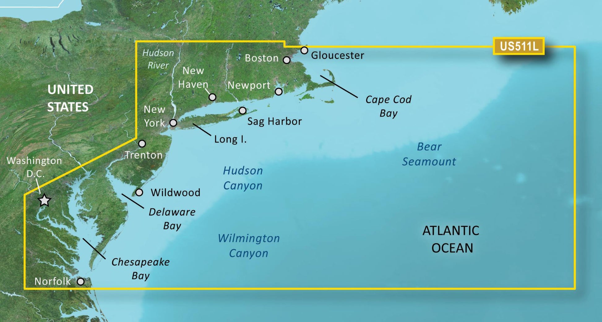 VUS511L- Large BlueChart g3 Vision - Boston-Norfolk	