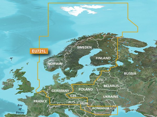 VEU721L - Large BlueChart g3 Vision - Northern Europe