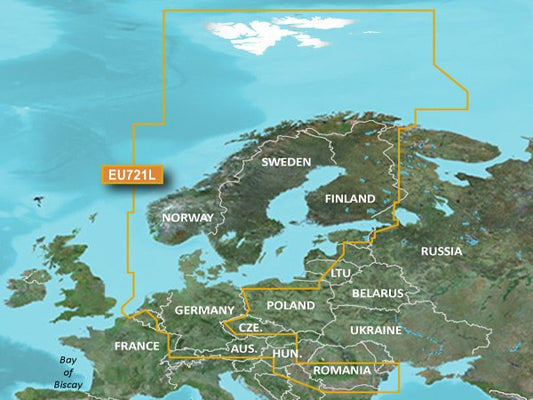 VEU721L - Large BlueChart g3 Vision - Northern Europe