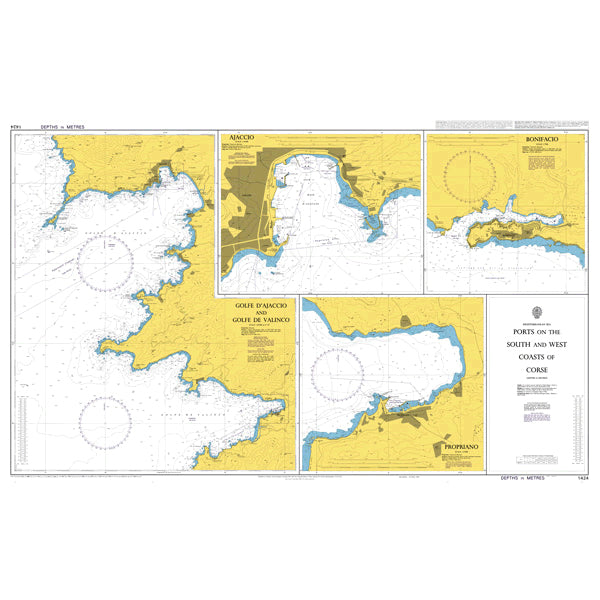 Mediterranean Sea, Ports on the South and West Coasts of Corse