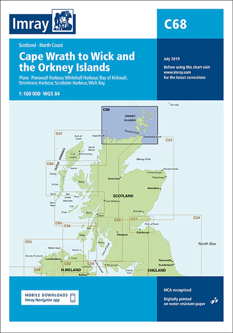 Imray C68 Cape Wrath to Wick and the Orkney Islands April 2024