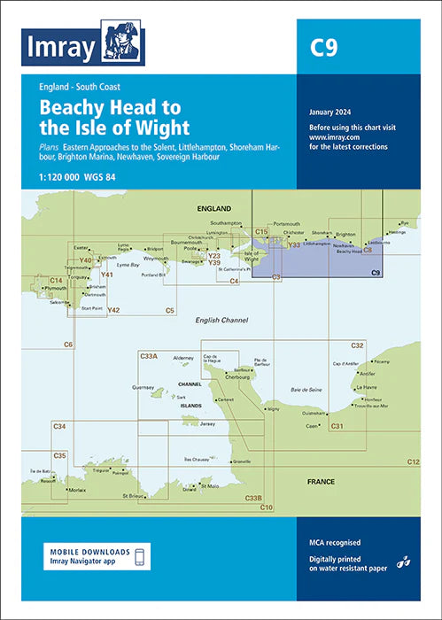 Imray c9 Beachy Head to the Isle of Wight January 2024