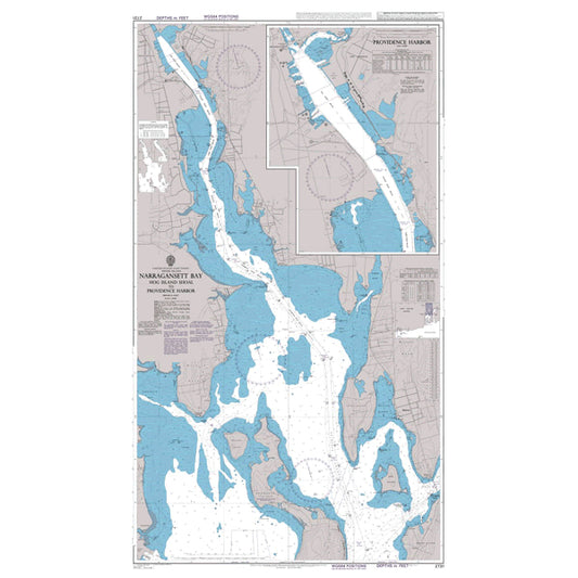 United States - East Coast, Rhode Island, Narragansett Bay, Hog Island Shoal to Providence Harbor