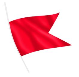 Bravo - Signal Code Flag - Sewn - 68cm(w) by 34cm(h)
