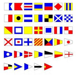 Full Set of 40 (45 x 30cm) Sewn Signal Flags (rope & toggle)
