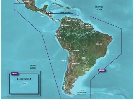 HXSA600X - Extra Large BlueChart g3 - South America