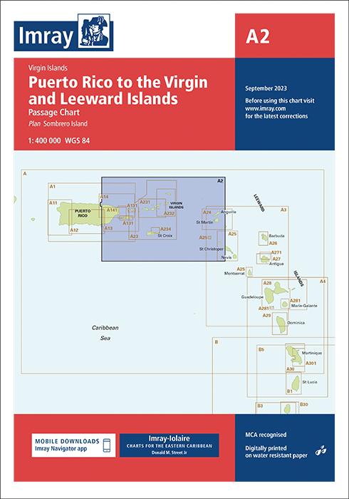 Chart A2 - Puerto Rico to the Virgin and Leeward Islands