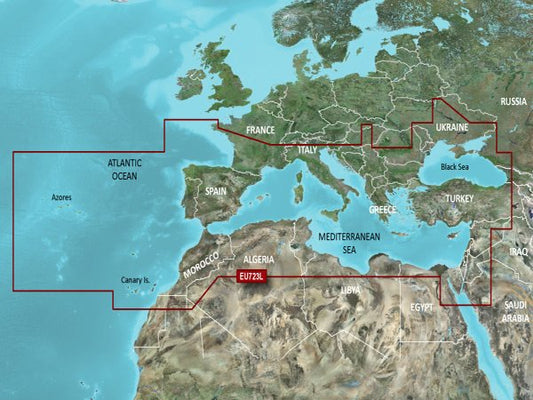 VEU723L - Large BlueChart g3 Vision - Southern Europe