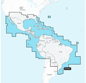 NSSA004L - Large Garmin Navionics Plus - Mexico, Caribbean to Brazil