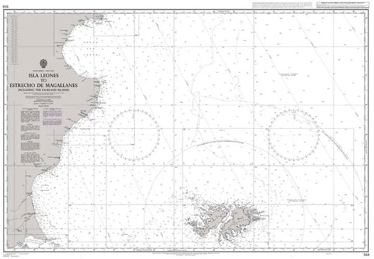 South America - East Coast, Isla Leones to Estrecho de Magallanes Including the Falkland Islands