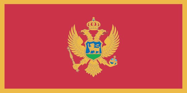 Montenegro - Sewn 1 yard Flag