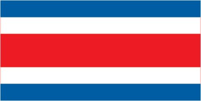 Costa Rica - Printed 1 yard Flag