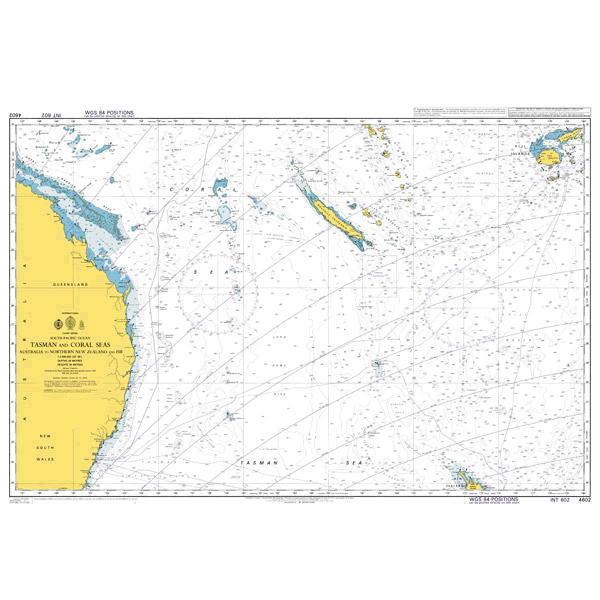 South Pacific Ocean, Tasman and Coral Seas, Australia to Northern New Zealand and Fiji