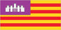 Balearic Islands - Sewn 2 yard Flag (with Inglefield Clips)