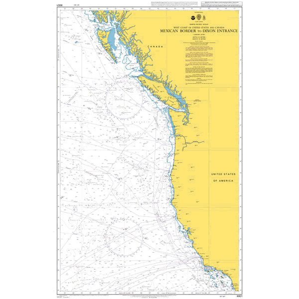 North Pacific Ocean, West Coast of United States and Canada, Mexican Border to Dixon Entrance