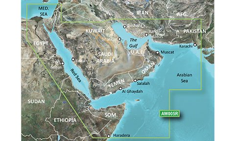 VAW005R - Regular BlueChart g3 Vision - The Gulf & Red Sea