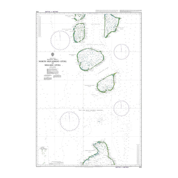 Indian Ocean, Maldives-Sheet 2, Huvadhu Atholhu Uthuruburi to Mulaku Atholhu