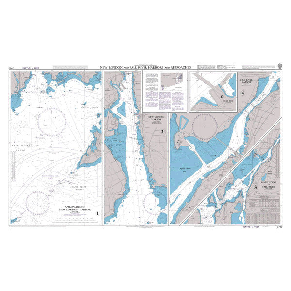 United States - East Coast, New London and Fall River Harbors and Approaches
