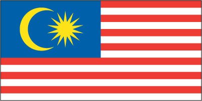Malaysia - Sewn 1 yard Flag