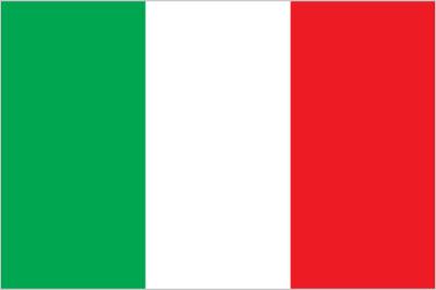Italy - Sewn 2 yard Flag (with Inglefield Clips)