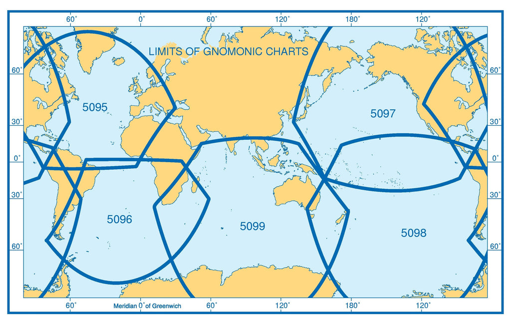 A Gnomonic Planning Chart for Great Circle Sailing, North Atlantic Ocean