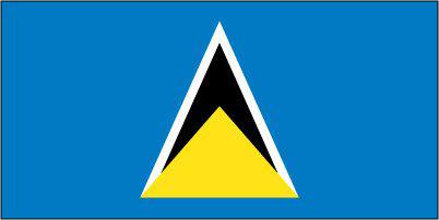 St Lucia - Printed 0.5 yard Flag