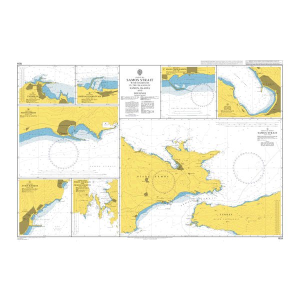 Aegean Sea, Straits and Harbours in the Islands of Sámos, Ikaría and Foúrnoi