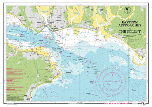 Imray Y32 Eastern Approaches to the Solent March 2024